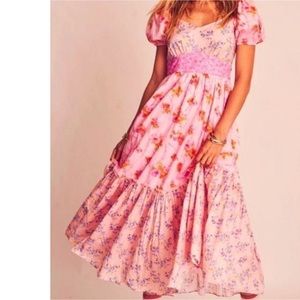 Love shack fancy Angie pink explosion floral dress
